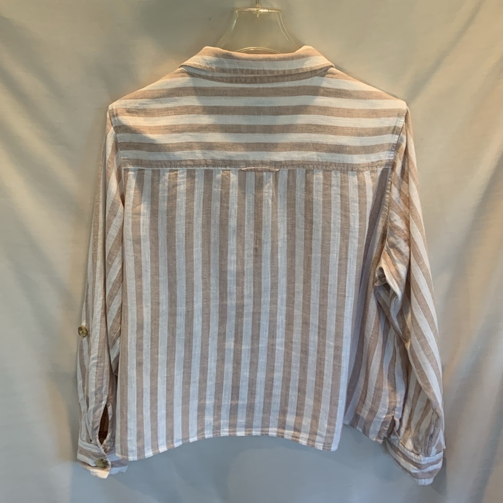American Eagle Long Sleeve Linen Top - Picture 4 of 6
